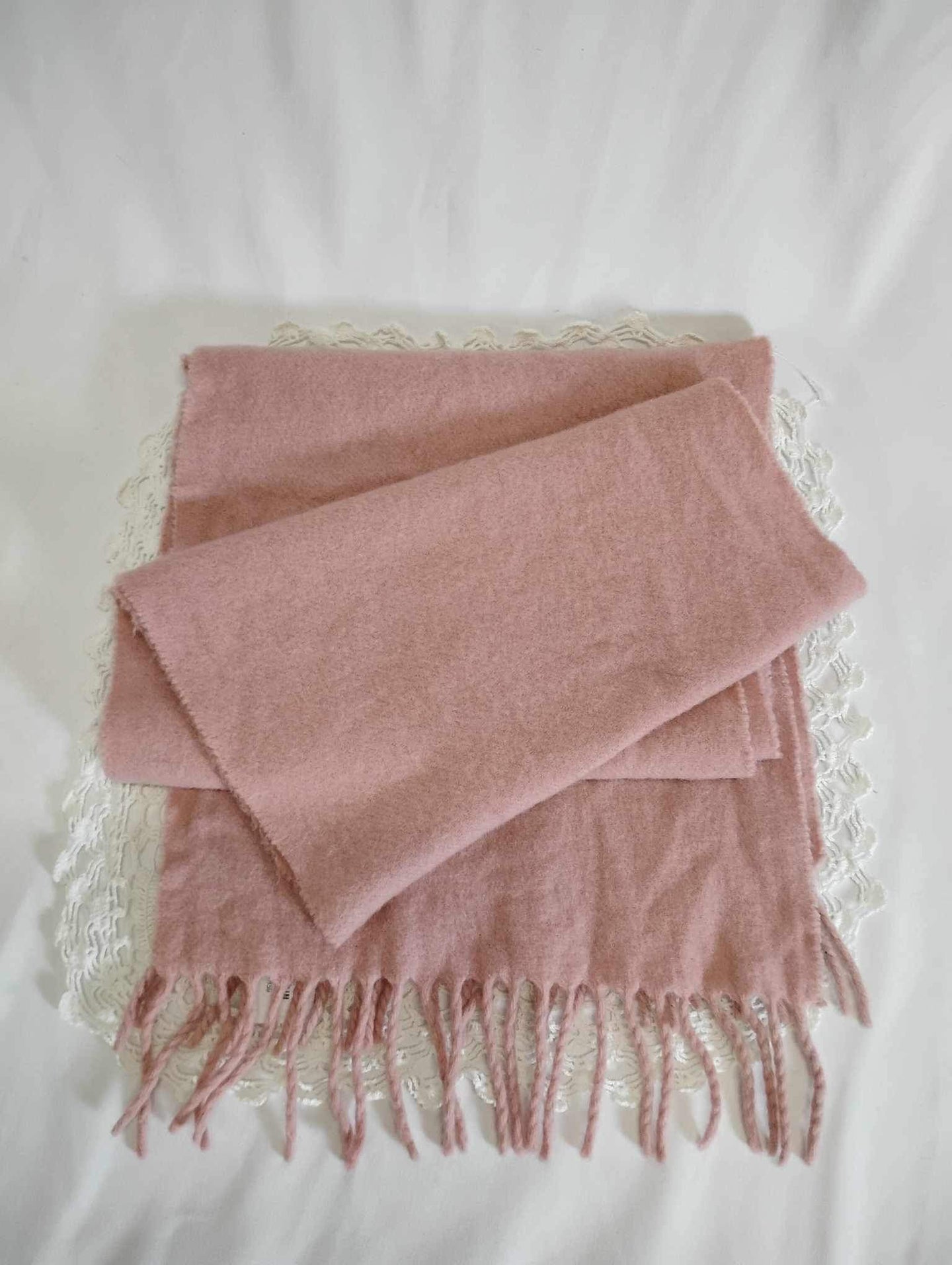 Foulard de laine vieux rose