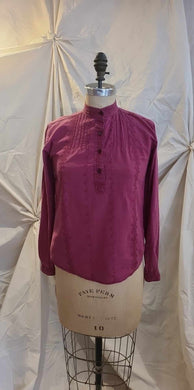 Blouse coton indien framboise