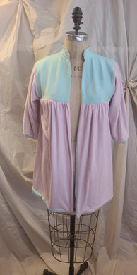 Robe de chambre turquoise/rose