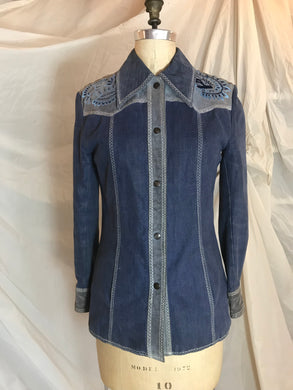 Veste jeans et suède