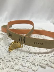 Ceinture cuir rose Pierre Cardin