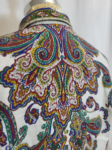 Blouse crème motifs paisley