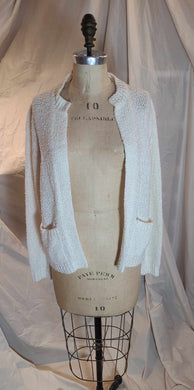 Cardigan blanc 2 poches