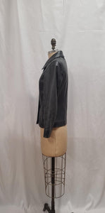 Veste de cuir charcoal