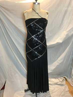 Robe de bal noire à paillette