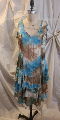 Robe tie-dye bleu/marron