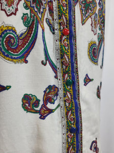 Blouse crème motifs paisley