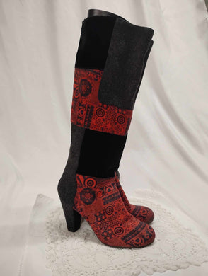 Bottes hautes style patchwork DESIGUAL