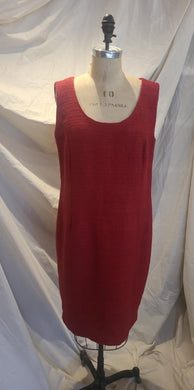 Robe tailleur tissée rouge