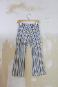 Pantalons flare rayures bleu