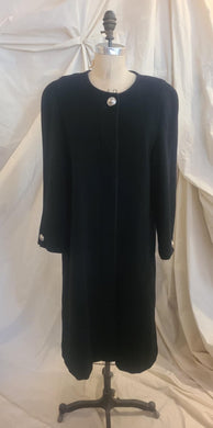 Long manteau de laine noir