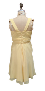 Robe de bal jaune pastel