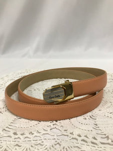 Ceinture cuir rose Pierre Cardin