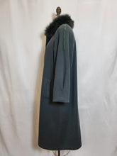 Manteau de laine sarcelle