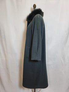 Manteau de laine sarcelle