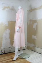 Robe longue chiffon rosé