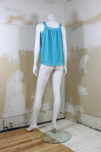 Camisole déshabillée bleue