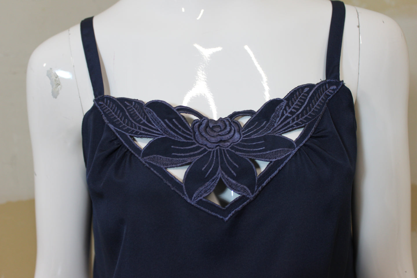 Camisole déshabillée marine