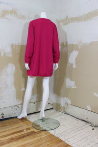 Cardigan laine fuchsia