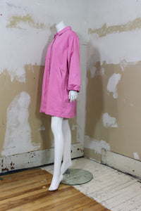 Manteau style "froc" rose bonbon