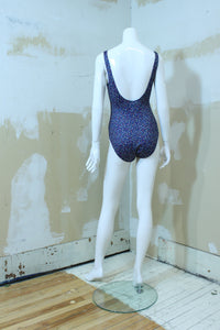 Maillot "one-piece" marine fleuri - MATERNITÉ